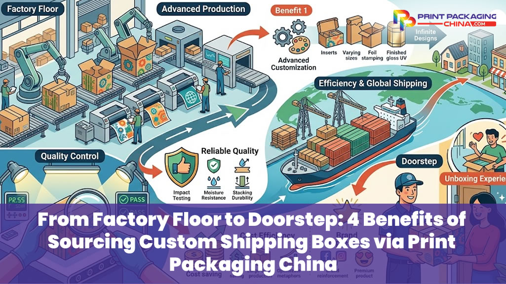 From Factory Floor to Doorstep: 4 Benefits of Sourcing Custom Shipping Boxes via Print Packaging China